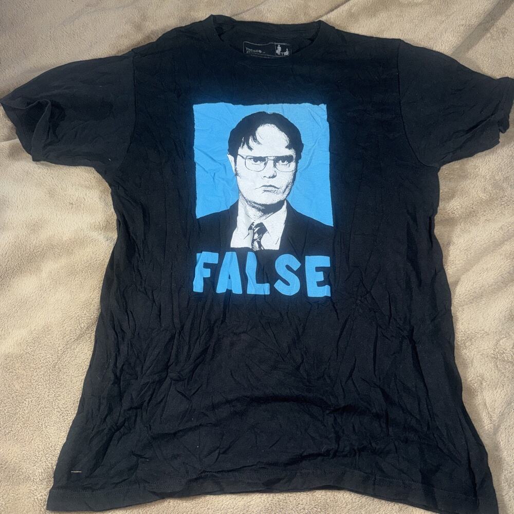 The Office Ripple Junction Dwight "False" T-Shirt Black‎ Size Medium